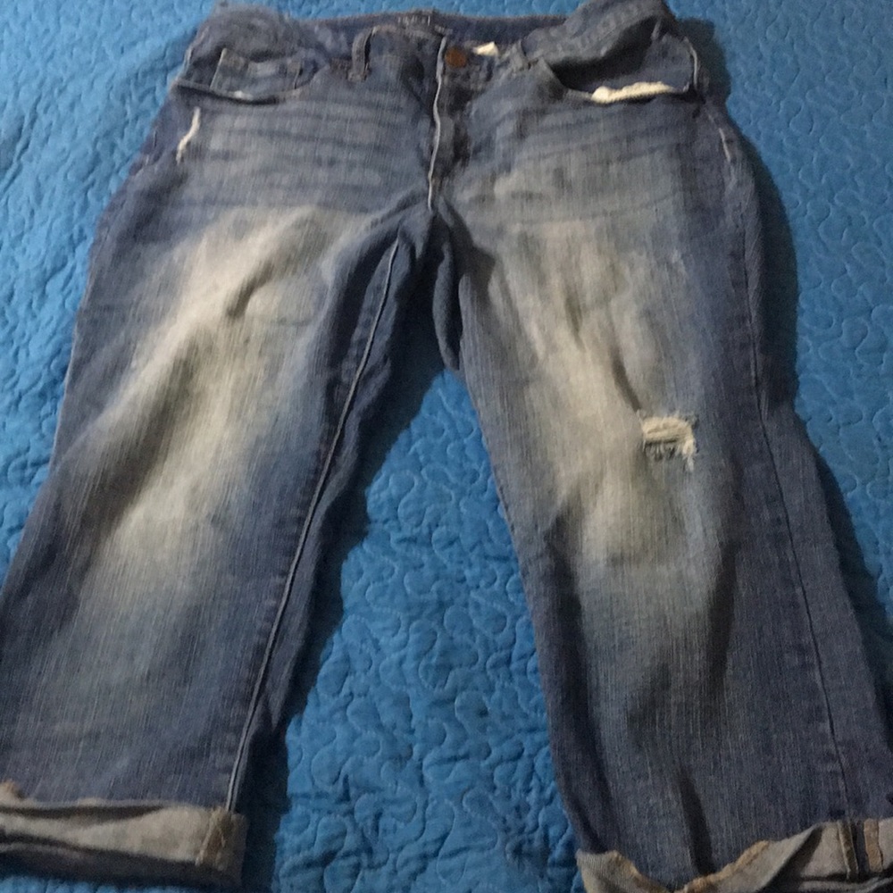 WOMENS Size 16 Denim Capris Time & True Brand